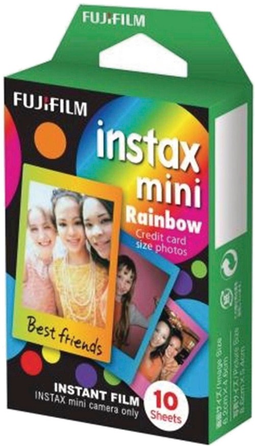Brighten up your polaroid photos by adding the Fujifilm 074101028775 Instax Mini Rainbow Film from Fujifilm to your Instax Mini Camera