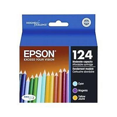 Epson 124 Multi-Pack - Moderate Capacity - color (cyan  magenta  yellow) - original - ink cartridge - for Stylus NX230 Small-in-One  NX330 Small-in-One  NX420  NX430 Small-in-