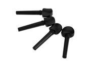 THZY 4/4 Size Violin Fiddle Tuning Peg 4pcs Set Ebony Wooden Replacement-black