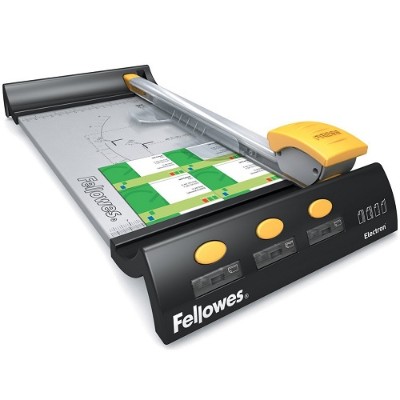 The Fellowes Electron 180 SafeCut LED guide indicates cutting line without the use of harmful lasers