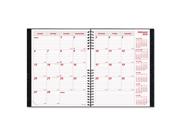 Rediform CB1262CBLK, Hard Cover Twin-Wire Monthly Planner, Monthly - 8.50" x 11" - 1.2 Year - December 2015 till January 2017 - 1 Month Single Page Layout - Black Color: Black Sizes/Dimensions: Sheet Height: 11"  Sheet Width: 8.50" Specifications: Start Month: December  End Month: January Type Specifications: Calendar Type: Julian  Date Format: Monthly  Single Page Layout: 1 Month  Binding Type: Twin Wire