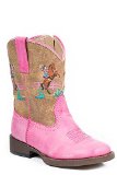Roper Western Boots Girls Rider 6 Infant Pink 09-017-1900-1706 PI