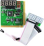 Optimal Shop 4 Digit PCI and ISA PC Computer Motherboard Analyzer Tester Diagnostic Debug POST Card External Display