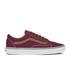 Men?s burgundy ?Old Skool? canvas trainers with a brown leather side stripe from Vans. The original Vans skate shoe to bear the now iconic sidestripe, the ?Old Skool? trainers are crafted with robust canvas uppers featuring a round lace-up fasten with metal eyelets, a rounded toe and a padded ankle collar. Set on a durable rubber outsole with the signature Vans waffle tread, the ?Old Skool? sneakers are complete with Vans? ?Off The Wall? branding at the heel.  Upper: Canvas. Sole: Rubber.