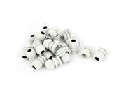 Unique Bargains 34pcs 18mm White Waterproof Connector 5mm-10mm Cable Stuffing Glands Locknut M18 Type: HI - Electrical & Industrial Wire