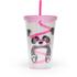 An adorable Amanda the Panda sipper cup will put a smile on anyone?s face if they?re a fan of the cuddly black and white bear. A bright pink lid and straw contrasts with the monochromatic panda image, which adds to the cuteness!  The clear 16oz cup (473ml) lets you know if you?re getting through your daily 2 litre water requirement. The bendy straw makes sipping so much more fun, and the matching spill-proof  lid ensures that not a drop will be split!  Features:    Panda Straw Cup  16oz sipper cup  Clear cup with panda image  Bendy straw  Spill-proof lid