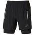 Designed to support your thigh muscles, the men?s FujiTrail running 2-in-1 shorts from Asics keep you comfortable when running. Made from a stretchy material for full freedom of movement, the shorts also feature a breathable, mesh sprinter to support your thigh muscles. Complete with a water-resistant zip pocket, signature Asics branding to the thigh and 360o reflective prints that keep you safe on night time runs. ? A.D.  Key Features:    Asics FujiTrail 2-in-1 running shorts  Made from moisture wicking fabric  Stretchy construction for full freedom of movement  Water-resistant zip pocket  360o reflective prints to improve in dark conditions
