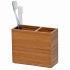 A beautiful bamboo toothbrush box, the simple yet functional design will hold toothbrushes whilst the divided storage will keep them separate from the toothpaste. Crafted from sustainable bamboo, the quality construction features mitred edges and a smooth finish.  - R.K.  Features:    Arena Bamboo Toothbrush Box  Divided storage keeps toothbrush and toothpaste separate  Made from sustainable bamboo     Size:    Dimensions: W:13 x D:6 x H:11.5cm
