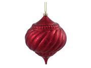 Vickerman 375501 - 6" Burgundy Shiny Mercury Onion Ball (M155705) 6" Burgundy Shiny Mercury Onion Ball Ornament Type: Decorations Color: Burgundy