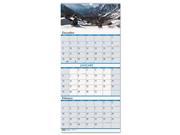 Recycled Scenic Landscapes Three-Months/Page Wall Calendar 12.25x26 2017-2019 Type: Academic Calendars & Planners