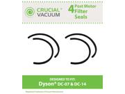 4 Dyson DC07 & DC14 Post Motor HEPA Filter Seals; Fits Dyson DC07 & DC14 Vacuums; Designed & Engineered by Crucial Vacuum Type: Part