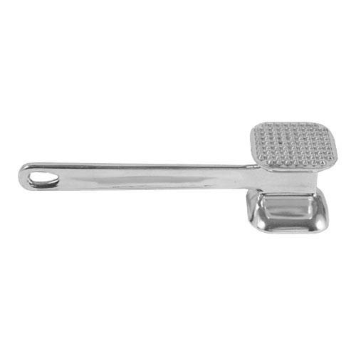 Double sided all aluminum tenderizer with coarse and flat prongs. Can be used for either meat or poultry. Type: 2-Sided Meat Tenderizer. Sold in Units of: 1. Case Unit: 12.