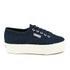 Wonderfully quirky, the women's Superga 2790 Up and Down Flatform trainers are the perfect statement shoe. The casual, lace-up style features a comfortable platform sole that's constructed from sturdy, vulcanised rubber. With a front lace up panel, you'll be able to achieve a secure fit, whilst the cushioned footbed and canvas sockliner supports your foot for ultimate comfort.  Upper: Cotton. Sole: Vulcanised Rubber
