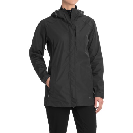 CLOSEOUTS . For a lightweight jacket, White Sierraand#39;s Guide 2.5-Layer jacket offers serious weather protection thanks to its waterproof breathable membrane backed with a layer of polyurethane laminate. When the skies clear, this jacket packs into its own pocket for easy storage. Available Colors: BLACK, SHADOW PURPLE. Sizes: S, M, L, XL.