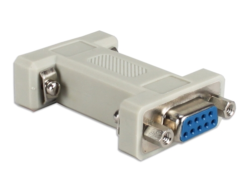 Connects any RS232 serial device with DTE DB9 port to PC with DB9 serial port using a straight thru DB9 cable. This modem adaptor converts any serial DTE DB9 port into DCE DB9 port. Pin-Out: 1,6,8-7 / 2-3 / 3-2 / 5-5 / 7-1,6,8. Features Connects RS232 serial devices with DTE DB9 port to PC with DB9 serial port using a straight thru DB9 cable Converts serial DTE DB9 port into DCE DB9 port, Connectors: DB9 Female to Female