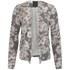 Women&rsquo;s &lsquo;Blackbird&rsquo; blazer with an all-over floral print from ONLY. Crafted from a lightweight viscose blend, the waterfall jacket is constructed with two zip pockets, a symmetrical neckline edge and a box pleat to the reverse. Complete with a metallic branded tab to the rear yoke. &ndash; L.R.  55% Viscose, 45% Polyester