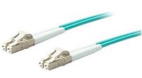The Add on Computer ADDLCLC8M5OM4 Fiber Optic Cable is a 8m Laser Optimized Multi Mode fiber Duplex LC LC OM4 Aqua Patch Cable