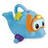 Bathtime has never been more fun than with the Swim & Splash dolphin. This brightly coloured dolphin has interactive features to make bathtime feel a lot more like playtime! Pouring water on the dolphin plays fun phrases and dolphin sounds as well as stimulates an awareness of cause & effect. The dolphin will respond to being put underwater with phrases and melodies. Press the music button to hear the dolphin introduce itself and it?s characteristics encouraging first words, the dolphin will also sing 3 sing-along songs and play melodies. For added fun the dolphin?s mask lights up for visual stimulation. Cute interactive bathtime dolphin recognises when water is poured onto it by playing fun phrases and sounds. Helps baby enjoy bathtime with phrases, 3 sing-along songs and 20 melodies. Light-up mask promotes visual stimulation.