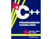 C   Programming Guidelines Binding: Paperback Publisher: Plum Hall Publish Date: 1991-12-31 Weight: 2.85 ISBN-13: 9780911537109 ISBN-10: 0911537104