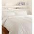 Cream duvet set with a minimalist design from the Home Signature collection by premium bedding designers Catherine Lansfield. Crafted from a soft-textured cotton blend, the easy care bed linen comprises a duvet cover and two housewife pillowcases which both feature a reversible minimalistic design with embellished detailing that adds a touch of understated designer style to your bedroom. &ndash; L.R.  Cotton, Polyester  Sizes:    Single: H: 200 x W: 135cm  Double: H: 200 x W: 200cm  King: H: 230 x W: 230cm  Pillowcase Size: H: 50 x W: 75cm