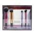 Beauty gurus Sam and Nic Chapman present their Real Techniques Deluxe Gift Set Collector's Edition. The expert set offers five makeup brushes, all specially designed to enhance the natural beauty of your face.  Complete with an exclusive clutch bag for storing your favourite brushes. - K.N.  The Set Contains:  Envelope Clutch: Stores brushes for touch ups on-the-go. Multi Task Brush: For effortless application of powder, blush and bronzer. Exclusive Tapered Foundation Brush: Features a dense, rounded head for a perfect complexion. Exclusive Angled Highlighter Brush: Add glow to your cheeks or use to contour your nose. Base Shadow Brush: Applies a smooth, flawless foundation of colour. Finer Liner Brush: For precision application of liquid or cream eyeliner.