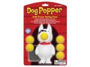 Includes 6 soft, foam balls and a convenient carrying net. Dog Popper is human powered and safe for indoor and outdoor play. Just Squeeze this dog's Belly and launch soft foam balls. Type: Role Play