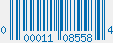 UPC bar code 000011085585