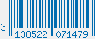 EAN bar code 3138522071479