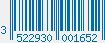 EAN bar code 3522930001652