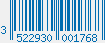 EAN bar code 3522930001768