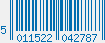 EAN bar code 5011522042787