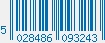 EAN bar code 5028486093243