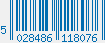 EAN bar code 5028486118076