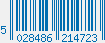 EAN bar code 5028486214723