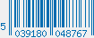 EAN bar code 5039180048767
