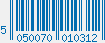 EAN bar code 5050070010312