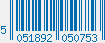 EAN bar code 5051892050753