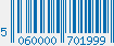 EAN bar code 5060000701999