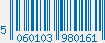 EAN bar code 5060103980161