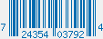 UPC bar code 724354037924