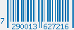 EAN bar code 7290013627216