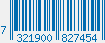 EAN bar code 7321900827454