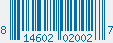 UPC bar code 814602020027