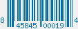 UPC bar code 845845000194