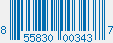 UPC bar code 855830003437