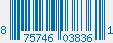 UPC bar code 875746038361